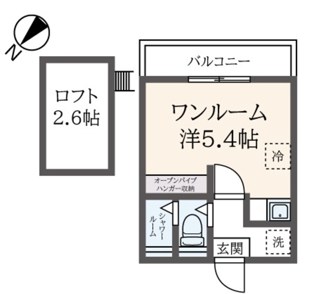 府中市清水が丘のアパートの間取り