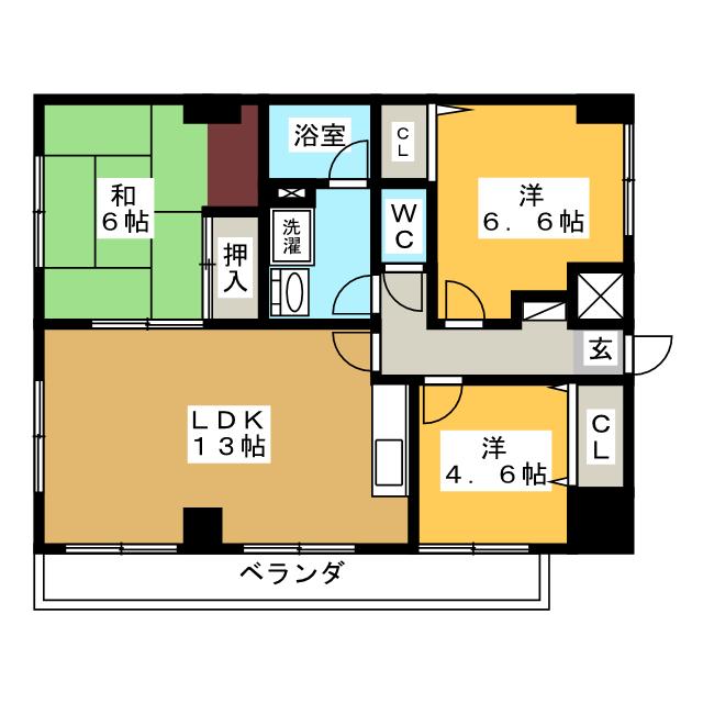 プラージュ長町の間取り