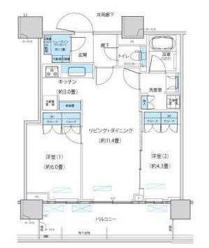 パークシティ柏の葉キャンパス　ザ・ゲートタワー　ウエストの間取り