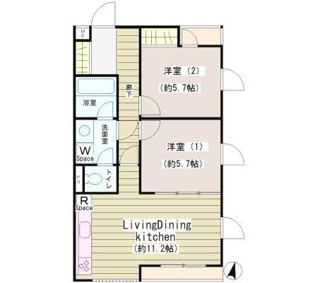 大田区池上のマンションの間取り