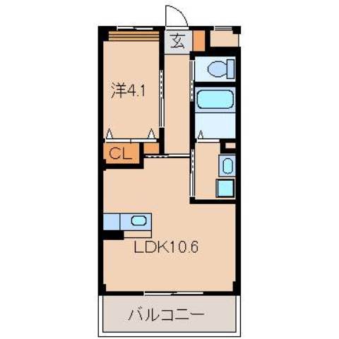 和歌山市三葛のマンションの間取り