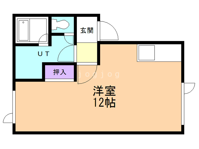 石狩郡当別町北栄町のアパートの間取り