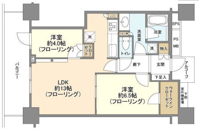 【品川区東品川のマンションの間取り】