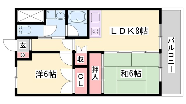 大歳マンションの間取り