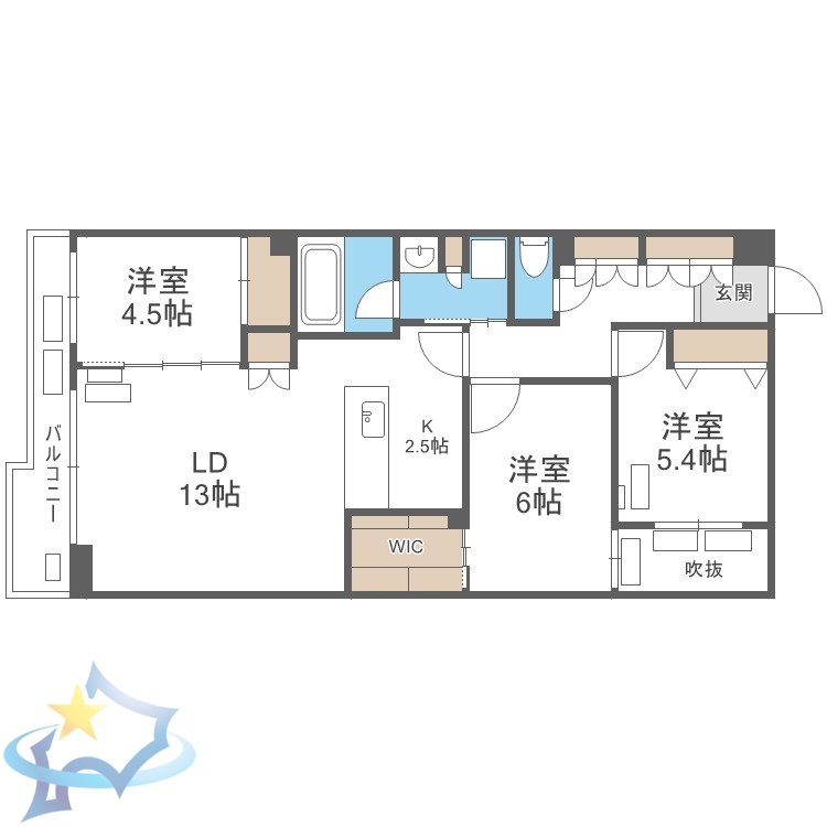 S-RESIDENCE南円山blazeの間取り