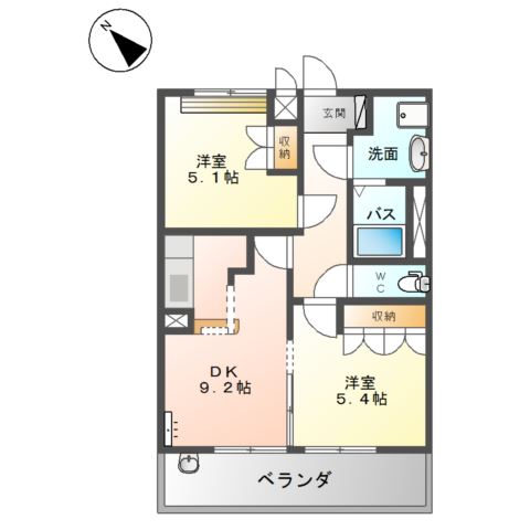 グランヴェールIIの間取り