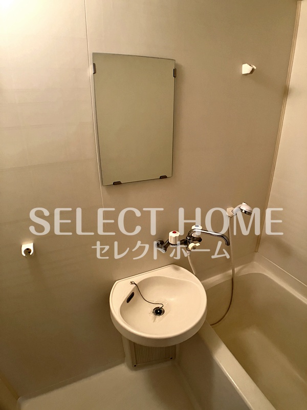 洗面設備　スペースが確保できる洗面所です