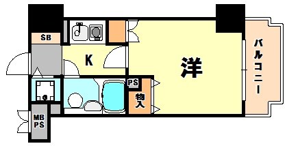ライオンズマンション三宮東第2の間取り写真
