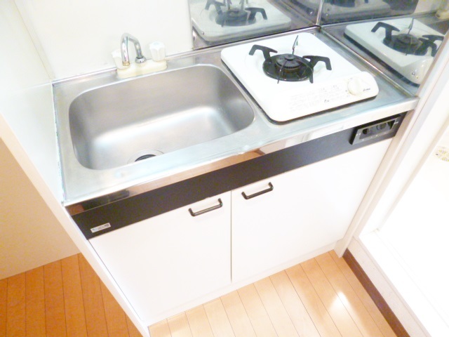 キッチン　ガスコンロが１口完備されております♪