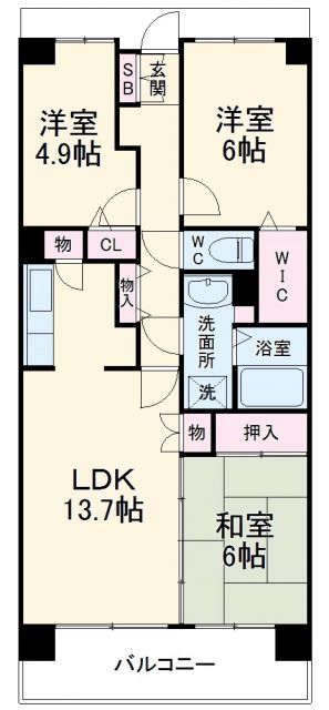 白井ロジュマンの間取り写真