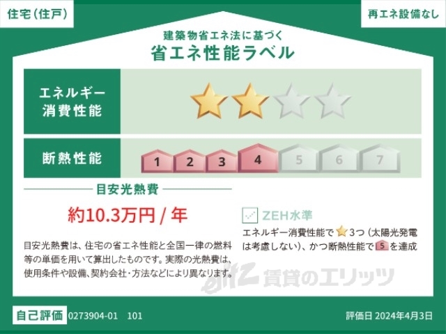 省エネ性能ラベル　イメージ写真