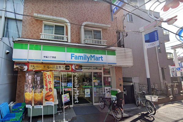 コンビニ　ファミリーマート中延二丁目店（コンビニ）まで115m