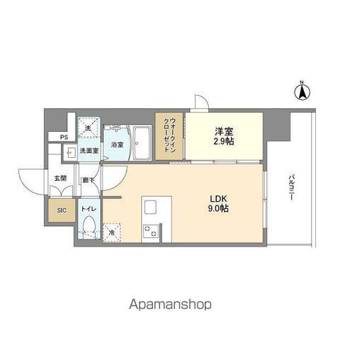 シャテーニュ上本町の間取り写真
