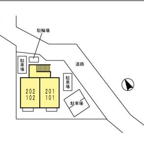 駐車場　ハイムTプラウドの駐車場です。