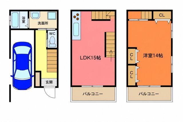 若江東町戸建ての間取り写真