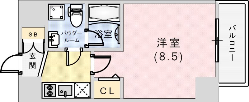 シャルマンパレ神戸花隈の間取り写真