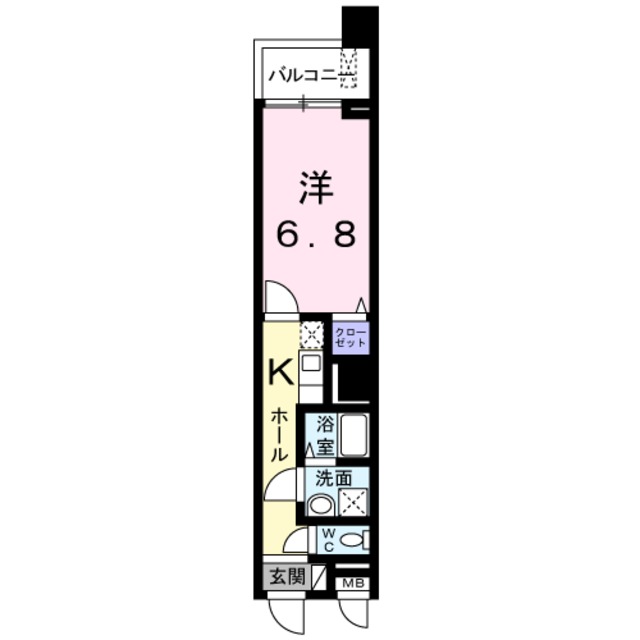 ＪＲ横浜線 相模原駅 徒歩3分 7階建 築11年の間取り写真
