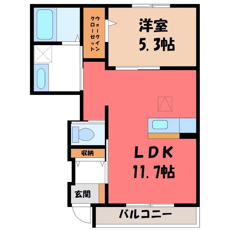 ＪＲ高崎線 深谷駅 徒歩38分 2階建 築9年の間取り写真