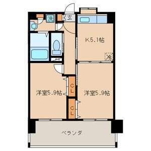 ＪＲ鹿児島本線 吉塚駅 徒歩5分 13階建 築16年の間取り写真