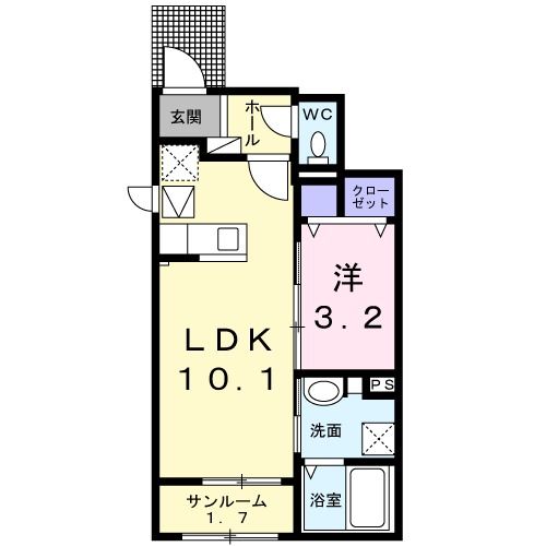 パークサイド針崎 弐番館の間取り写真