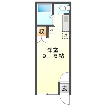 ＪＲ室蘭本線 鷲別駅 徒歩15分 2階建 築37年の間取り写真