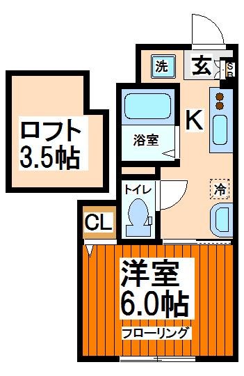 京王線 仙川駅 徒歩15分 2階建 築9年の間取り写真