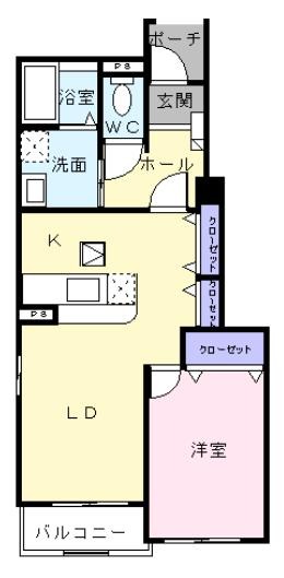 廿日市市峰高のアパートの間取り