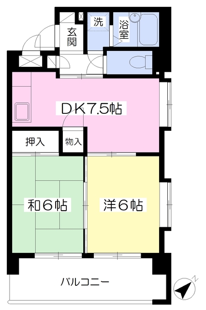 シティハイツ三郎丸の間取り