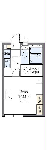 【レオパレスエクレール鬼無の間取り】