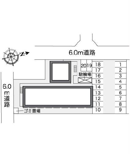 【蒲郡市緑町のアパートの駐車場】