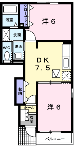 加西市北条町北条のアパートの間取り