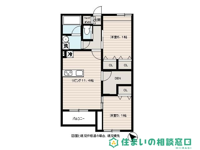 岡崎市小呂町のアパートの間取り