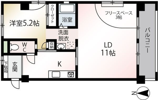 名古屋市南区中割町のマンションの間取り