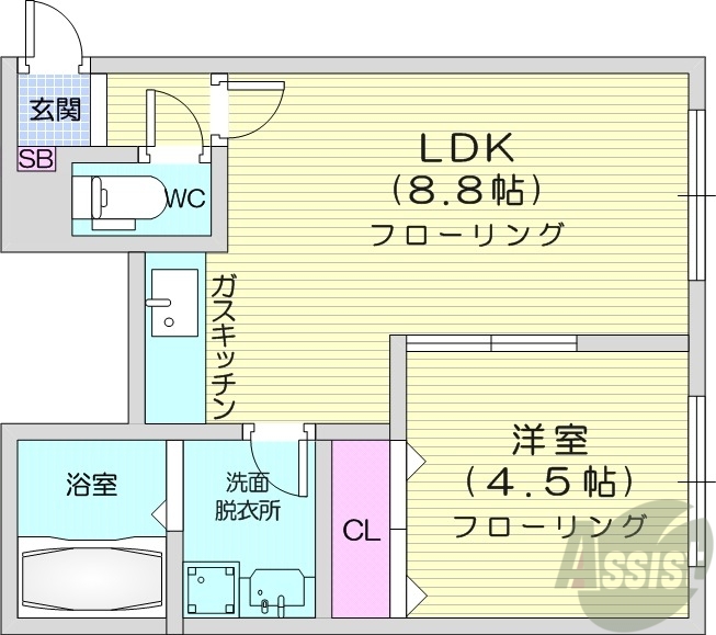 【ノースウィル45の間取り】