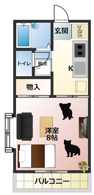 サカモトハイツ　C棟の間取り