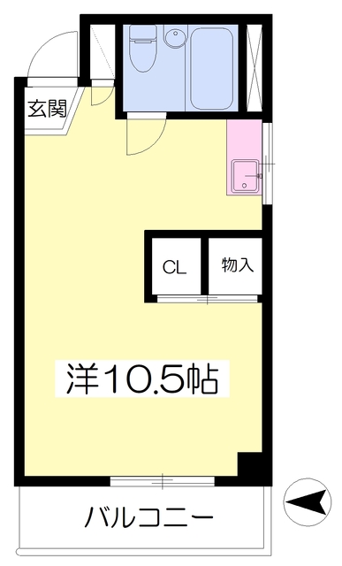 松山市味酒町のマンションの間取り