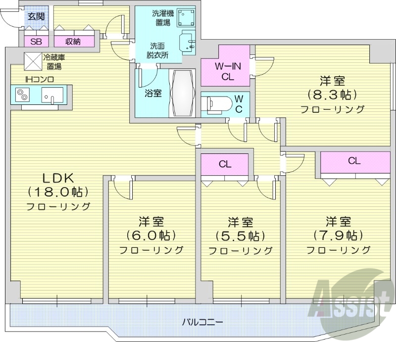 Gufo伏見の間取り