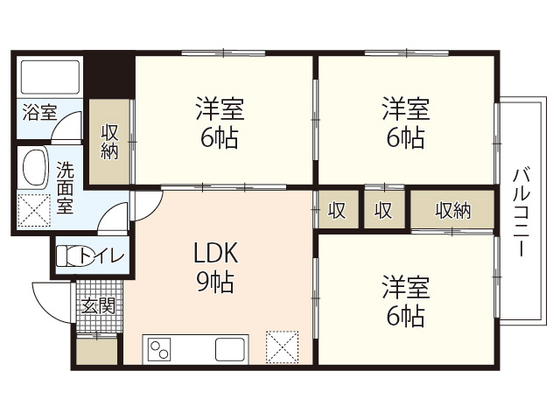 広島市中区千田町のマンションの間取り