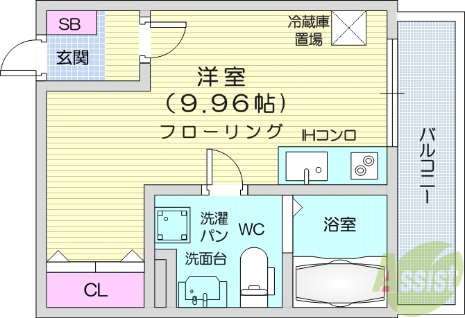 メリディアンなないろの里伍番館の間取り