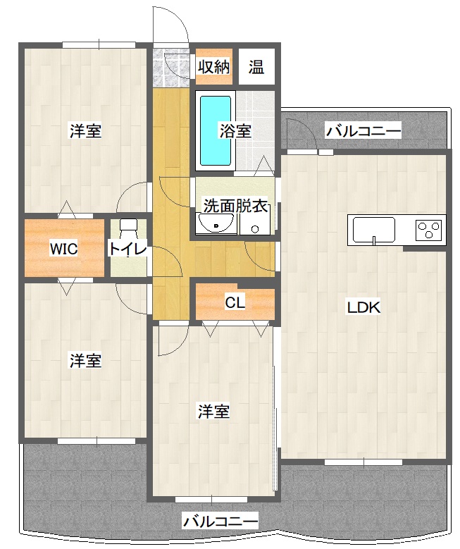 √ルート本城学研台の間取り