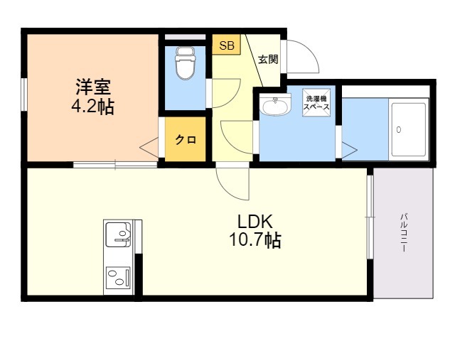 クリーク姪浜ＷＥＳＴの間取り