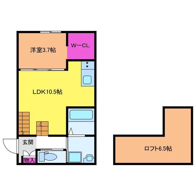 ７５ａｐａｒｔｍｅｎｔ神道寺南の間取り