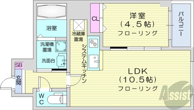 フランセレジデンシア　リシェス南麻生の間取り