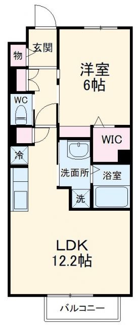 鎌ケ谷市くぬぎ山のアパートの間取り