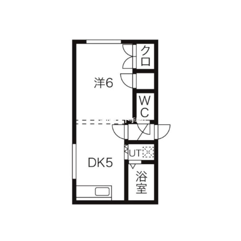 【札幌市手稲区稲穂一条のアパートの間取り】