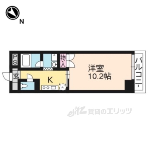 【大津市京町のマンションの間取り】