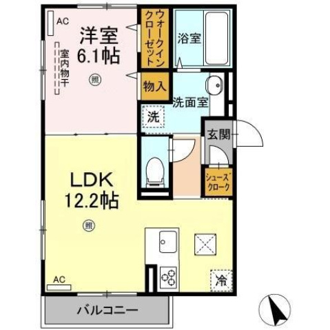 【広島市中区舟入幸町のアパートの間取り】