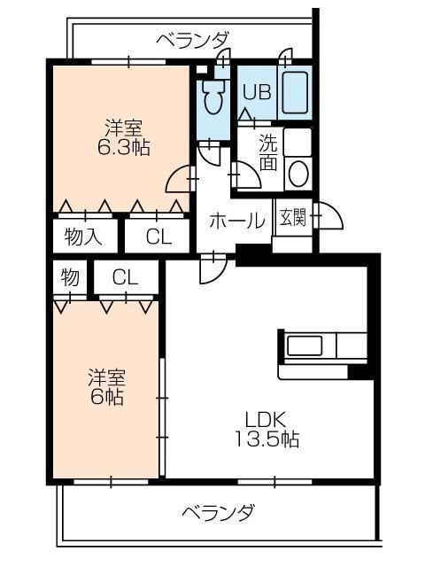 豊川市美園のマンションの間取り