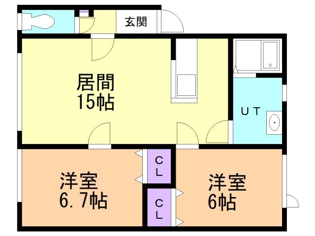 【エクセレントハウスI（左）の間取り】