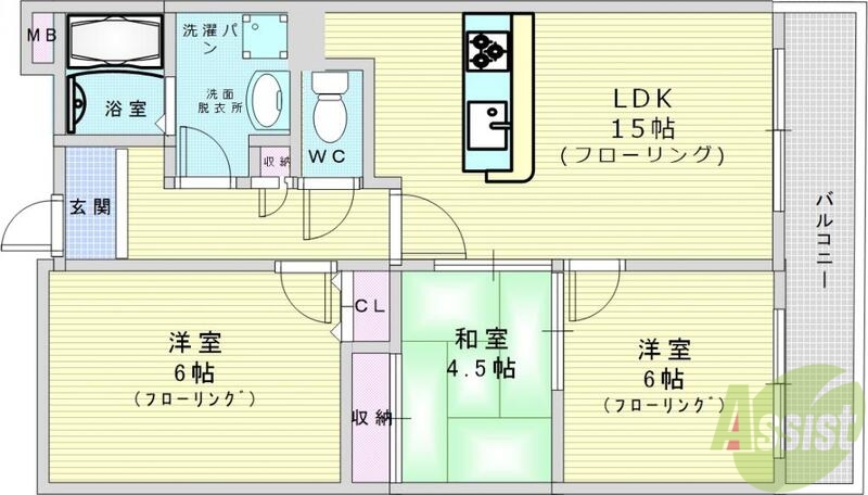 グリーンテラス福島の間取り